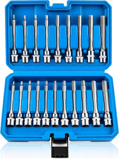 20pc Extra Long Allen Hex Bit Socket Set S2 Steel Hex Head Socket 20pc Extra Long Allen Hex Bit Socket Set S2 Steel Hex Head Socket