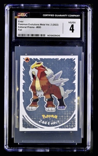 Pokémon 2022 Prisma Vol 2 Metal Evolutions Entei Holo Foil CGC 4 RARE