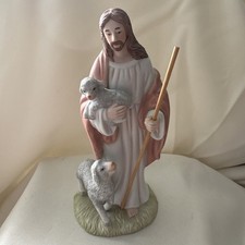 Vintage RR Roman Porcelain JESUS THE GOOD SHEPHERD Figurine