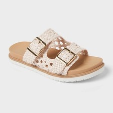 Little Girl Sandals by Cat Jack Brooklyn Crochet Blush Size 1 New With Tags