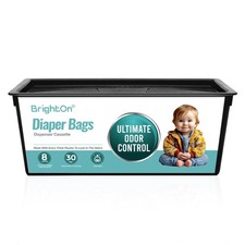Diaper Pail Refill Bags, 30 Bags Per Refill, Compatible with Genie Easy Rol...