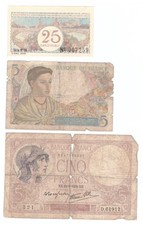 Lotto 11 Banconote Francia & Nizza (1922-1943) - 25 Cent. a 50 Francs Cérès