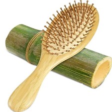 INSIME hair brush Bamboo wooden Paddle hair brush for men women Curly hair