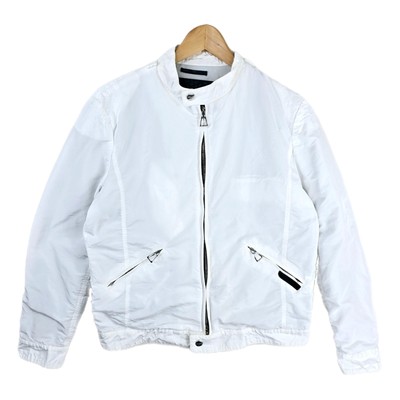 Brema White Lightweight Jacket Size 50 Medium Biker Windbreaker 