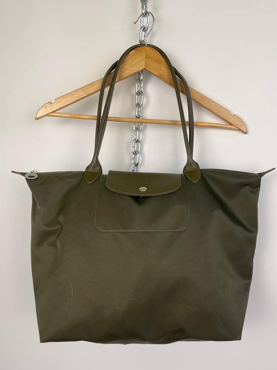 Longchamp modele depose nylon khaki handbag | eBay
