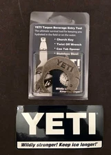 YETI Tarpon Beverage Entry Tool/Bottle opener and Sticker