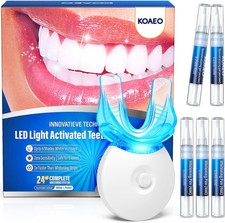 Teeth Whitening Kit with LED Light   3 Whitening Gel Pens  2 Desensitizing Pens