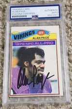 Alan Page Signed Autographed 1977 Topps #230 Card PSA DNA VIKINGS