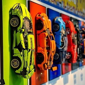 iLuane Display Wallboard for LEGO Technic Porsche 911 GT3 RS 42056 Building K...