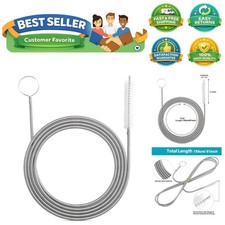 Long Drain Brush Flexible Feeding Tube Brush Slim Cleaning Brush Hose Pipe Brush