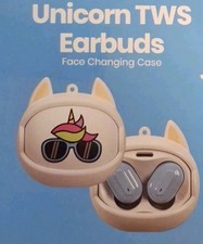 NEW Unicorn TWS Earbuds. Face Changing Charging Case 5 Hour Battery Life
