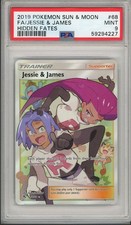 2019 Pokemon Sun & Moon Hidden Fates Jessie & James Full Art #68 PSA 9