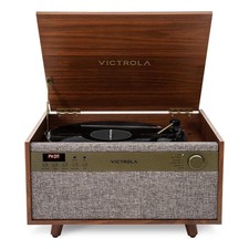 Victrola Century 6-in-1 Music Center, 3-Speed Turntable, CD and Cassette Player,