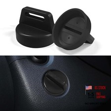 2PCS Ignition Key Cover, Key Cap Cover, Car Ignition Switch Dust Caps Black