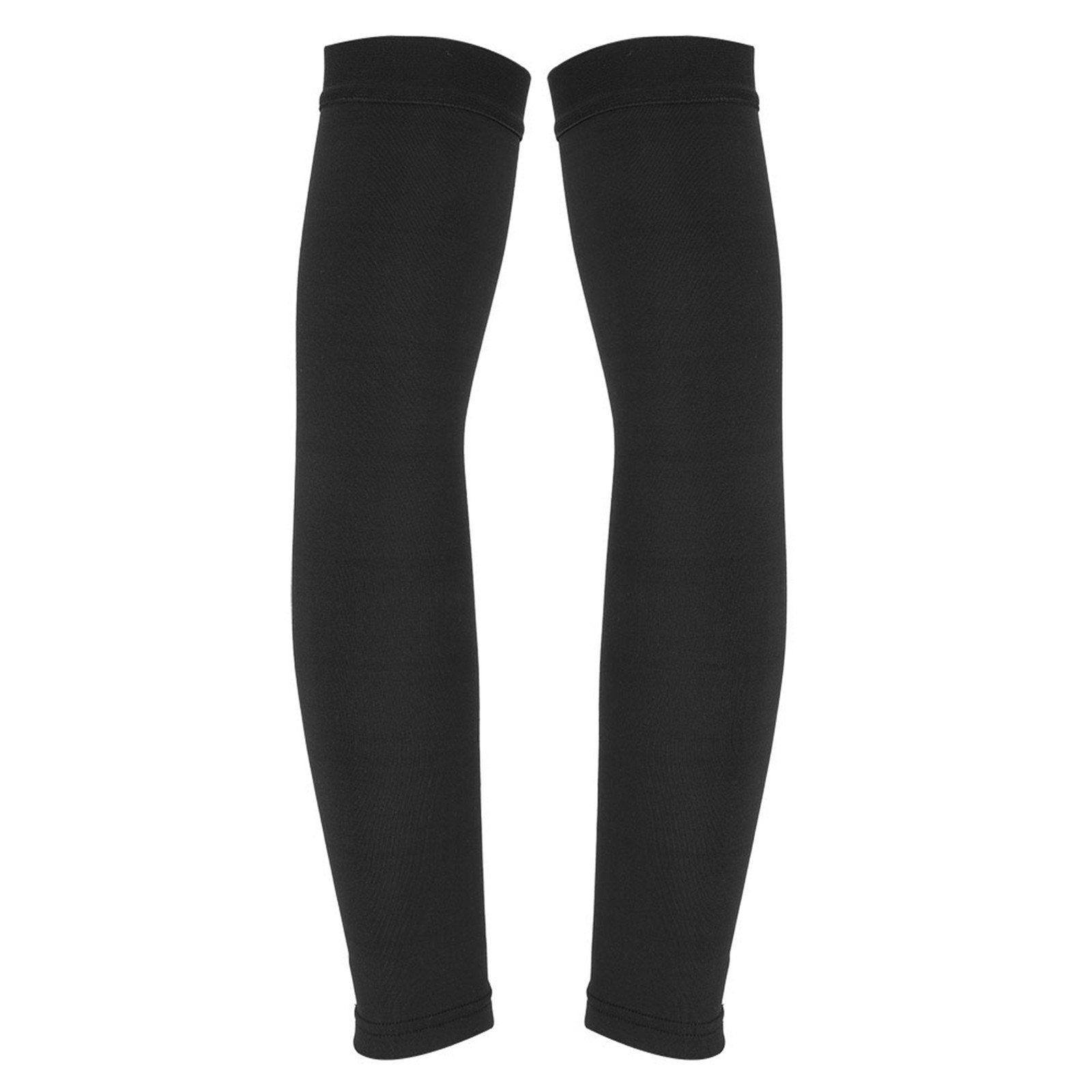 (Black M)Cycling Windproof Fleece Arm Warmers Outdoor Sports Armeeves LW