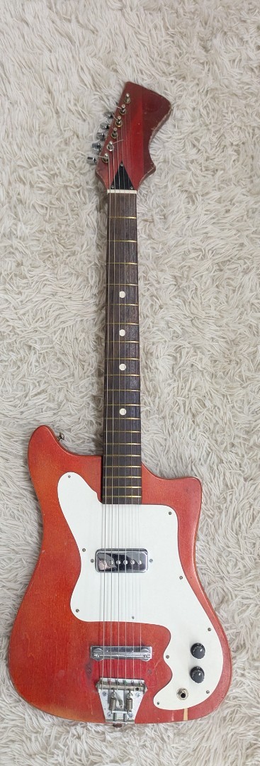 Vintage Kay Vanguard Single Pickup Solid Body Electric Guitar w / Case - 1960s