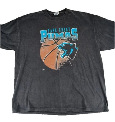 Vintage 90s Texas Pflugerville Park Crest Pumas Basketball Shirt Size XL