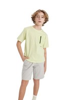 T-Shirt Jungen DeFacto 100% Baumwolle Kurzarm GrößE S Blau Modell-Nr. 12345