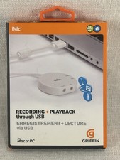 Griffin iMic USB External Sound Interface MAC PC New Open Box