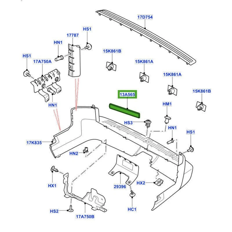 Reflector de parachoques trasero derecho pasajero apto para Land Rover Range Rover Sport 10-13 Foto 4 de 4