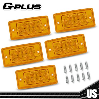 5PCS Rectangle Cab Light Fit For Amber Top Truck Roof Running Marker Light New