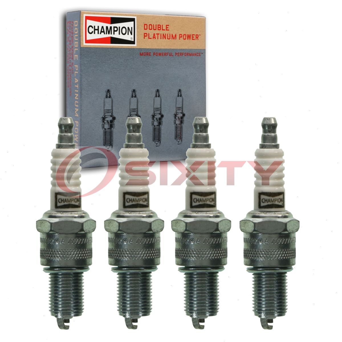 4 pc Champion Double Platinum Spark Plugs for 1963-1966 GMC G1000 Series rs