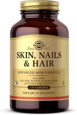 Skin, Nails & Hair, Advanced MSM Formula, 120 Tablets - Supports Collagen for Ha