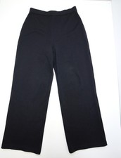 St John Basics Black Santana Knit Pants Womens 10 High Waist Pullon Stretch USA