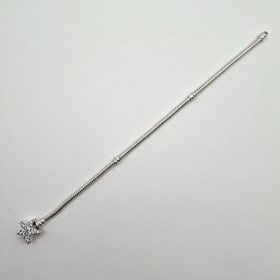 Pandora Momentos 925 ALE Plata de Ley Asimétrica Estrella Cierre Brazalete (CP4008158) Foto 2 de 4