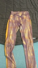 Purple And Yellow Gymshark Leggings
