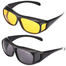 1pc Unisex Night Driving Glasses Anti Glare Outdoor Sports Eyewear Shades New