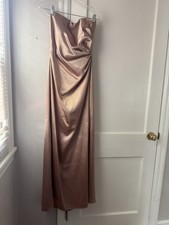 Women  s Vtg Jessica McClintock Bridal Gold Strapless Gown Style 24777 Size 4