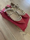 Valentino Garavani Rockstud Pointed Toe Flats Red Patent Leather Size38 — photo 5