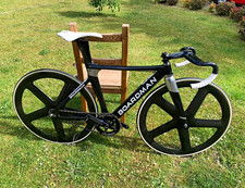 Boardman Track Bike Carbon Fibre 700C L Black Drop Bars . Wheels NOT included