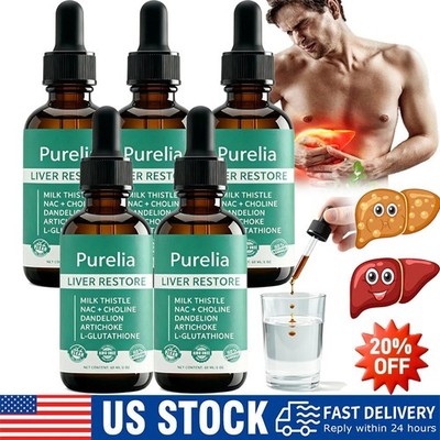Purelia Liver Restore, Complete Liver Support Supplement with Milk Thistle, Dand