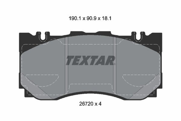 Textar Bremsbelagsatz Scheibenbremse 2672001 FüR Mercedes Sl R232 Amg Gt C192-image