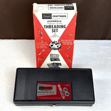 Vtg 1975 Sears Craftsman Kromedge Threading Tap & Adjustable Die Set No. 9-52091