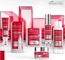 Bielenda Collagen Youth Stimulator Smoothing Anti Wrinkle Cream Toner Eye Cream