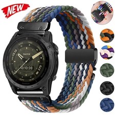 Braided Solo Loop Nylon Band Strap For Garmin Fenix E 8 7 7X 6 6X 5 5X 3HR Epix