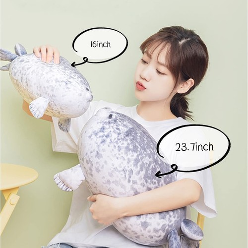 23.7 inch Large Seal Plush Pillow: Soft Stuffed Animal Toy ,Chubby Blob Seal ... - Picture 6 of 9