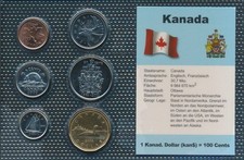 M&uuml;nzen Kanada Stgl./unzirkuliert Kursm&uuml;nzen 1996-2005 1 Cent bis 1 D (10966626