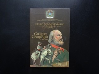 SAN MARINO 2007 2 EURO COMMEMORATIVI GIUSEPPE GARIBALDI FDC. VEDI FOTO.