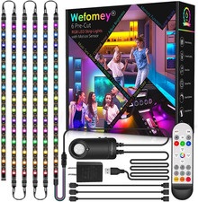 RGB under Cabinet Lights with Motion Sensor, 6 Pre-Cut LED Strip Lights