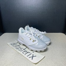 Under Armour Harper 9 TPU Youth Low Baseball Cleats White Silver New Youth Sizes