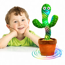 Dancing Cactus Plush Toy Doll Electronic Recording Shake With Song Funny Gift US