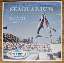 Vintage Seaquarium View Master 3 Reel Set Packet No. A966 Miami Florida