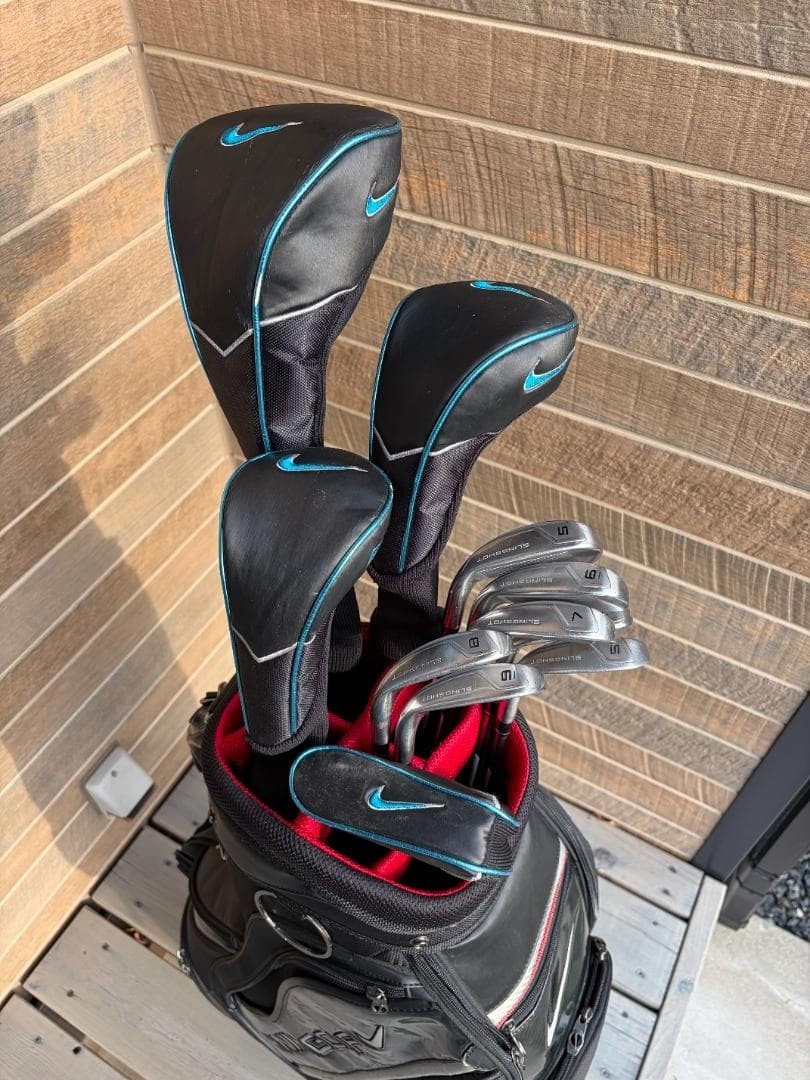 NIKE GOLF SLINGSHOT GOLF CLUBS 11PC SET Flex-UNI With H/C With Caddie Bag thumbnail 7