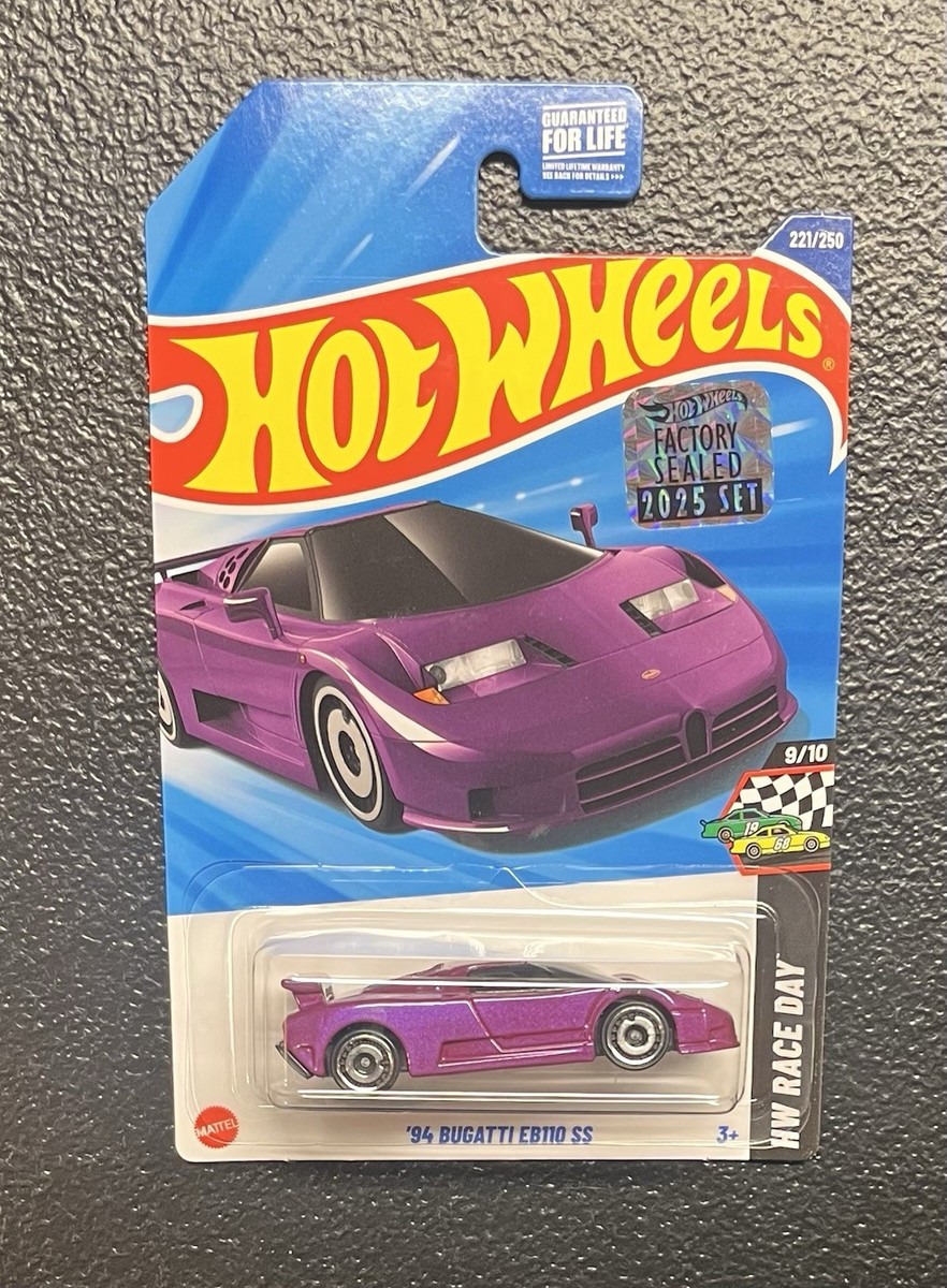 Hot Wheels Bugatti EB110 SS Super Treasure Hunt + Mainline Factory