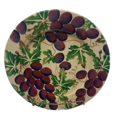 LaCeramioa V.B.C Nove Made in Italy Grape Themed Dinner Plate 10.25 -8 Available