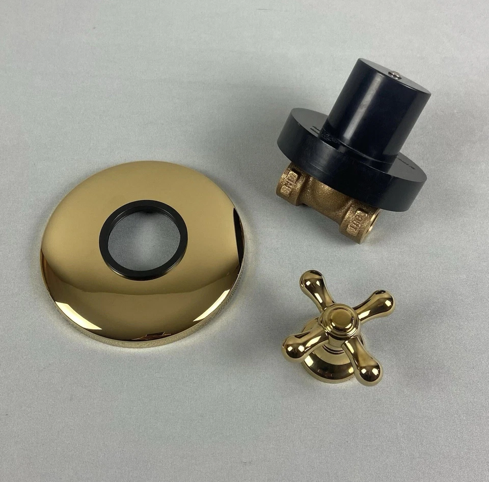 KB3002BX- Borde de válvula de control de volumen de una sola manija vintage de latón Kingston Foto 2 de 4